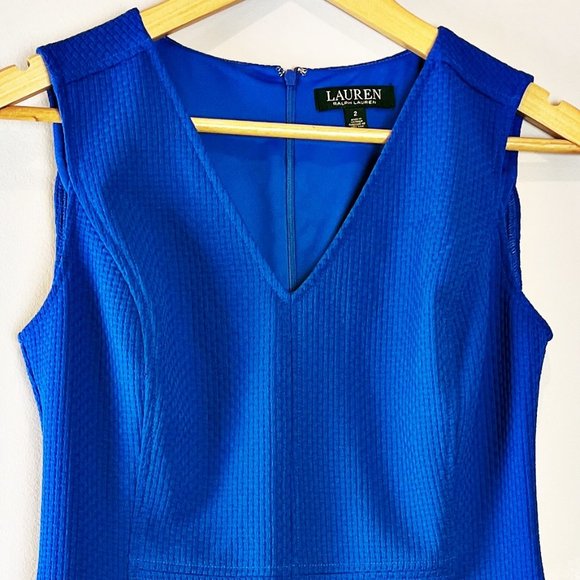 2/$20 Ralph Lauren Cobalt Blue Sheath Dress 2 - Picture 4 of 5